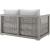 Aura Outdoor Patio Wicker Rattan/Fabric Loveseat