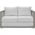 Aura Outdoor Patio Wicker Rattan/Fabric Loveseat