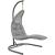Landscape Outdoor Patio Synthetic Rattan/Fabric Swing Chair w/Hanging Chaise Lounge