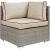 Repose Outdoor Patio Synthetic PE Rattan/Fabric Corner Chair