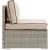Repose Outdoor Patio Synthetic PE Rattan/Fabric Armless Chair