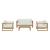 Upland 4-Piece Outdoor Patio Teak Set