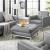 Loft Tufted Faux Leather Ottoman