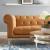 Idyll Tufted Button Upholstered Leather Chesterfield Living Room Set