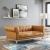 Idyll Tufted Button Upholstered Leather Chesterfield Living Room Set