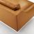 Harness Stainless Steel Base Leather Sofa