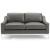 Harness Stainless Steel Base Leather Loveseat