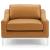 Harness Stainless Steel Base Leather Armchair