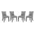 Marquis Fabric Dining Chair, Set of 4