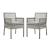 Aura Outdoor Patio Wicker Rattan Dining Armchair, Set of 2