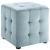 Contour Tufted Cube Velvet Ottoman