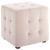 Contour Tufted Cube Velvet Ottoman