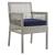 Aura Outdoor Patio Wicker Rattan Dining Armchair, Set of 4