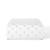 Amour Tufted Button Large Square Faux Leather Ottoman