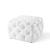 Amour Tufted Button Square Faux Leather Ottoman