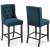 Baronet Upholstered Fabric Counter Stool, Set of 2