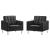 Loft Tufted Vegan Leather Armchairs