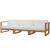 Upland 3-Piece Outdoor Patio Teak Wood Sofa
