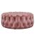 Amour Tufted Button Large Round Performance Velvet Ottoman