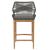 Wellspring 3-Pc Outdoor Patio Teak Wood Bar Set