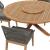 Wellspring 5-Pc Outdoor Patio Teak Wood Dining Set