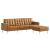 Loft Tufted Vegan Leather Sofa and Ottoman Set