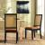 Arlo Vegan Leather Upholstered Faux Rattan and Wood Dining Side Chairs