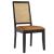 Arlo Vegan Leather Upholstered Faux Rattan and Wood Dining Side Chairs