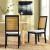 Arlo Faux Rattan and Wood Dining Side Chairs