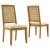 Arlo Faux Rattan and Wood Dining Side Chairs