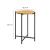 Xilo Round Wood and Metal Side Table