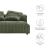 Solace Modular Corduroy Upholstered Armless Loveseat
