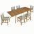 Vienna 7-Piece Outdoor Patio Teak and Rope Dining Set with Armless Chairs