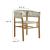 Vienna 5-Piece Outdoor Patio Teak and Rope Dining Set with Curved-Back Armchairs