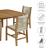 Vienna 5-Piece Outdoor Patio Teak and Rope Dining Set with Armless Chairs