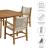 Vienna 5-Piece Outdoor Patio Teak and Rope Dining Set with Armchairs