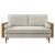 Kellan Heathered Weave Fabric Loveseat