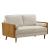 Kellan Heathered Weave Fabric Loveseat