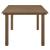Abacus 7-Piece Rectangular Outdoor Patio Aluminum Dining Table Set with Rattan Armchairs