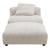Solace Modular Corduroy Upholstered Armless Chair and Ottoman Set