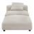 Solace Modular Upholstered Fabric Armless Chair and Ottoman Set