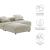 Solace 3-Piece Modular Upholstered Fabric Sectional Sofa