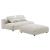 Solace Modular Corduroy Upholstered Armless Loveseat and Ottoman Set