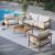 Wren 4-Piece Outdoor Patio Teak Wood Furniture Set