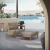 Wren Outdoor Patio Teak Wood Armchair and Ottoman Set