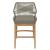 Wellspring Outdoor Patio Teak and Rope Counter Stool