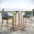 Wellspring 3-Pc Outdoor Patio Teak Wood Bar Set