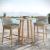 Wellspring 3-Pc Outdoor Patio Teak Wood Bar Set