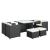 Inverse 9-Pc Outdoor Patio Synthetic Rattan Dining Set