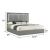 Elara Wood Platform Bed w/LED Light, Queen Size